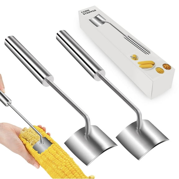 Dihmpor Stainless Steel Corn Peeler & Stripper - Long Handle, 2 Pcs - Home & Outdoor Dining