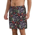 thumbnail image 2 of Kdxio Snakes And Snake Fruit Pattern Mens Casual Shorts - Drawstring Summer Beach Sports Shorts for Men, 2 of 9