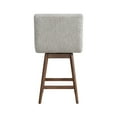thumbnail image 4 of Armen Living Elias Brown Solid Wood Upholstered 26" Counter Height Swivel Barstool with Morning Fog Fabric Seat, 4 of 7