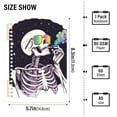 thumbnail image 2 of FORMRS 1-Subject Spiral Notebook 8" x 5" College Ruled 60 Refillable Sheet, 2 Pack, White Skeleton, 2 of 7