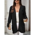 thumbnail image 5 of jinghuiyue Womens Lightweight Cardigans Casual Open Front Long Sleeve Knit Long Cardigan Sweaters with Pockets M, 5 of 7