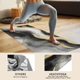 thumbnail image 4 of Black White Gray Gold Marble Pattern Hot Yoga Mat Towel Non Slip for Hot Yoga - Quick-Drying Yoga Mat Cover with 4 Corner Pockets with Travel Bag - Hot Yoga Towel Non Slip 70"x26", 4 of 6