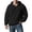 Black, variant on Men's Hooded Ribbed Knit Sweater Pullover Long Sleeve Casual Hoodie Sweater Top