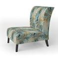 thumbnail image 3 of Designart "Gilded Frozen Dreamscape" Gold Marble Upholstered Accent Chair - Glam Arm Chair For Living Room, 3 of 5