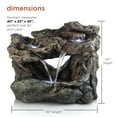 thumbnail image 4 of Alpine Corporation 40" x 23" x 30" Outdoor Polystone Light-Up Rainforest Plug-In Fountain, Brown, 4 of 12
