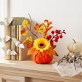 thumbnail image 6 of CuiLiyq Artificial Pumpkin Table Arrangement, Foam and Plastic Fall Ornament with Sunflower Maple Berries, Mantel, Entryway, Counter Home Decor, 6 of 6