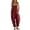 Red, variant on Shqvo Jumpsuits for Women Cotton Linen Overalls Adjustable Strap Bib Overalls Casual Baggy Summer Romper with Pockets 2026