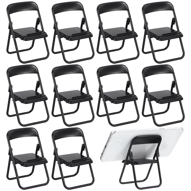 BESTYASH 12 Pcs Mini Chaise Pliante Article Décoratif Support de Téléphone en Plastique pour Femmes