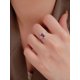 thumbnail image 5 of 1pc Natural Geometric Style Simple & Fashionable Ring Made Of S925 Sterling Silver With Diamond, Cubic Zirconia Amethyst Pomegranate Design Suitable For Daily Wear Or As Valentine's Day Gift, 5 of 5