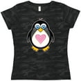 thumbnail image 3 of Inktastic Valentines Day Penguin Love Heart Gift Women's T-Shirt, 3 of 5