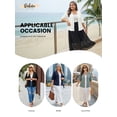 thumbnail image 5 of DOKOTOO Plus Size Cardigan for Women Summer Half Sleeve Cutout Cover Ups Open Front Cardigans Black L US12-14, 5 of 11