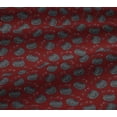 thumbnail image 4 of oneOone Tissu Jersey Coton Rouge Foncé Visage de Chat Animal Matériel de Couture Imprimé Tissu au Mètre 58 Pouces de Large, 4 of 4