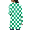 thumbnail image 4 of SwiftWear Women's Casual Loose Long Cardigan with Pockets - Checkered Print Long Sleeve for Year-Round Style & Comfort Cardigan Open Front Outerwear Tops, 4 of 7