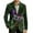 Dark Green, variant on Mardi Gras Blazer for Men Lightweight Corduroy Carnival Themed Pattern Two Button Parada Party Slim Fit Jacket with Pockets