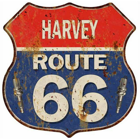 HARVEY Route 66 Sign Shield Metal Gift Man Cave Gift 211110002288