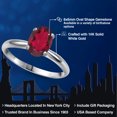 thumbnail image 2 of Gem Stone King 14K White Gold Ruby Red Mystic Topaz Solitaire Engagement Ring for Women | 1.30 Cttw | Oval 8X6MM | Gemstone November Birthstone | Size 5, 2 of 6