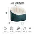 Big Joe Milano Bean Bag Chair, Oat Sherpa and Sage, Vegan Suede, 2.5