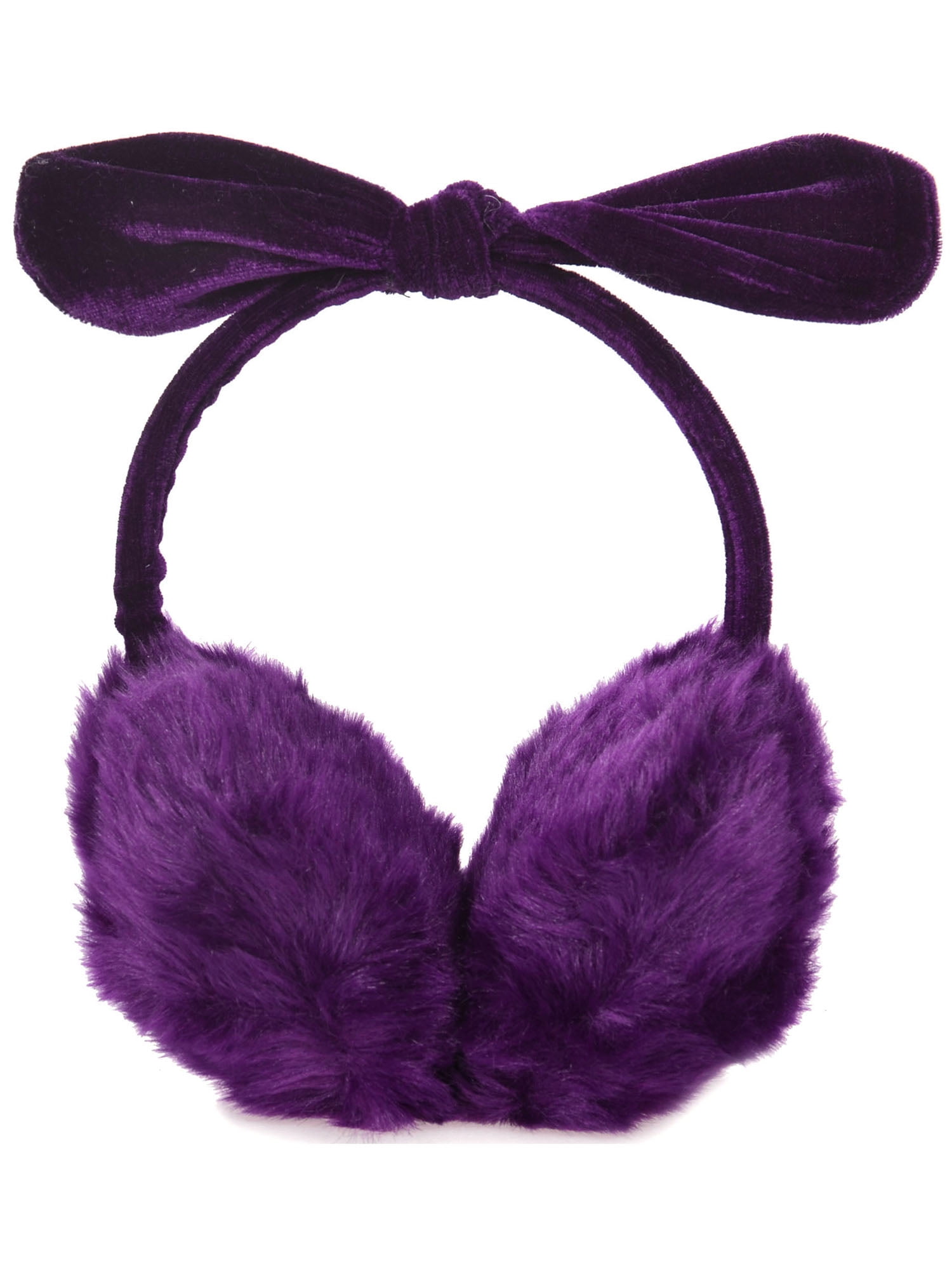 Simplicity Women's Faux Fur Earmuffs Winter Ear Warmers, Fleece Bow