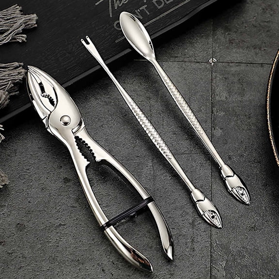 Lobster Crackers and Picks Set, Stainless Steel Crab Leg Tools, Heavy Duty Shellfish Nut Cracker Set, Seafood Tools for King Crab Legs Shellfish Claw