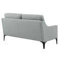 thumbnail image 4 of Loveseat Sofa Couch, Light Grey Gray, Fabric, Mid Century Living Lounge Cafe Lobby Hospitality Restaurant, Modern Contemporary HB34318, 4 of 9