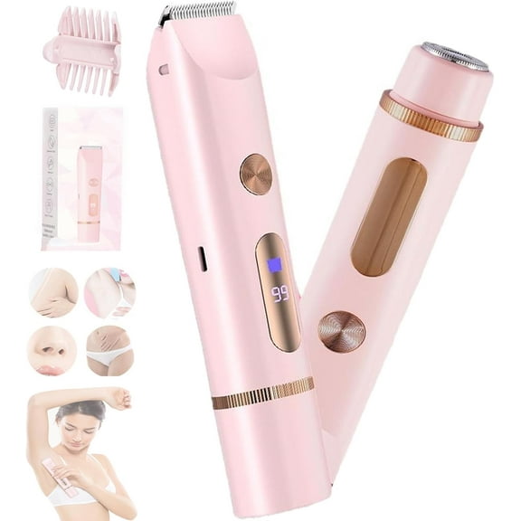 Ezme Trimmer, The Trimmie Unfiltered 4.0, Dual Head Bikini Trimmer, Ipx6 Waterproof Wet & Dry, Use for Area, Underarms, Legs, Arms