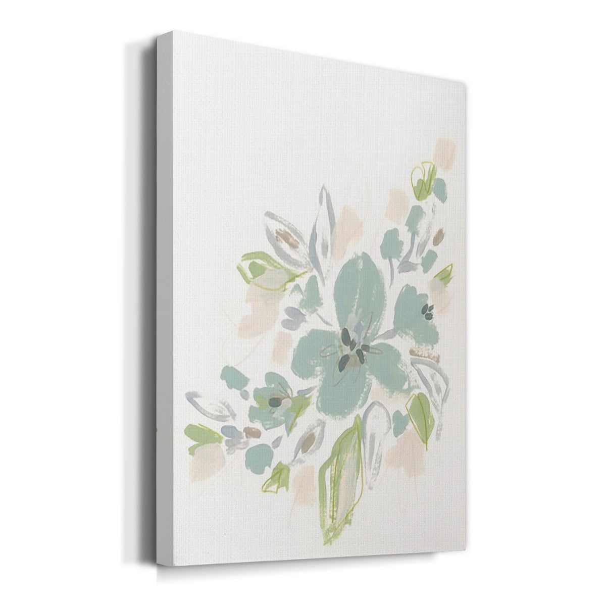Seafoam Petals II Premium Gallery Wrapped Canvas - Ready to Hang