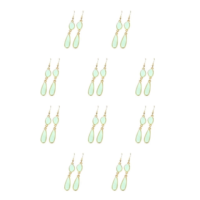 Minnieouse 1 par de pendientes colgantes con personalidad en forma de gota de agua, accesorios de joyería irregulares, aleación portátil, gota Fruta Verde 10piezas