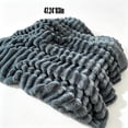 thumbnail image 3 of Textured Striped Throw Blanket | Dark Gray - Soft Fuzzy Ribbed Warm Decor Blanket for Couch Sofa Bed, All Season Cozy Plush for Home Office Travel, 3 of 7
