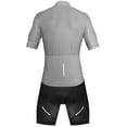 thumbnail image 2 of Zol Cycling Breathable Race Fit Jersey With Bib (Grey, Large), 2 of 2