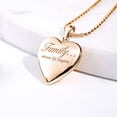 thumbnail image 3 of Picturesongold.Com 14K Yellow Gold Filled "Family Love" Heart Locket Necklace Pendants - 3/4 inch x 3/4 inch, 3 of 6