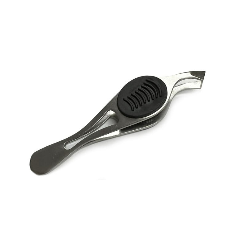 Brio Vector Tweezers - Slant Tip Stainless Steel Rubberized Grip EY