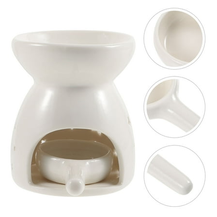 HONMEET White Ceramic Wax Melt Burner Diffuser Set for Home Fragrance and Relaxation