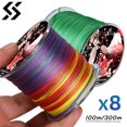 thumbnail image 2 of 8 Strands Braided Fishing Line 100M 300M Multifilament Carp Fishing Japanese Braided Wire Fishing Accessorie PE Line Green 300m 0.40mm 88LB, 2 of 6