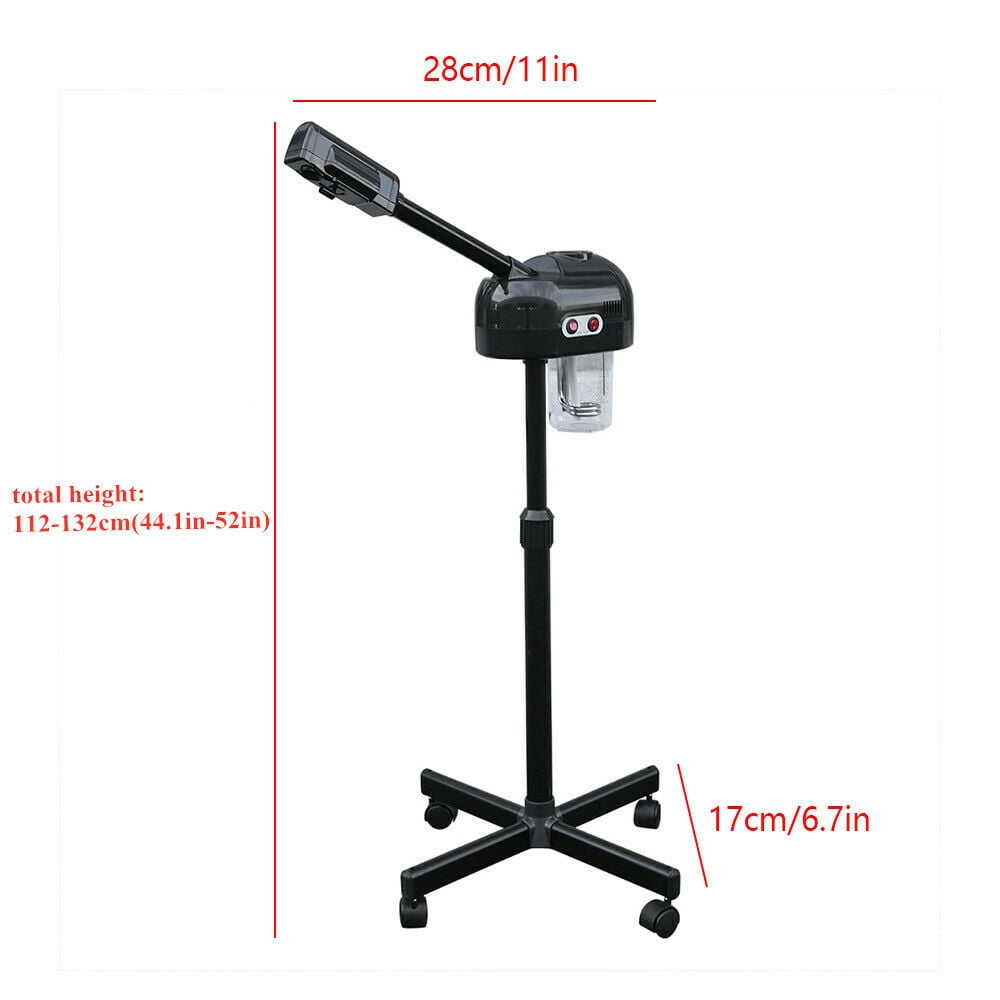 Fichiouy Beauty Face Sprayer Steamer Salon Spa Facial Ozone Steamer Spraying Machine Black 800W