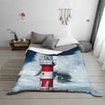 thumbnail image 6 of Vsdgher Circular Lighthouse Pattern Fleece Throw Blanket, Horizontal Fleece Bedding Home Decor for Couch & Bed All Season Use -40"x30", 6 of 6