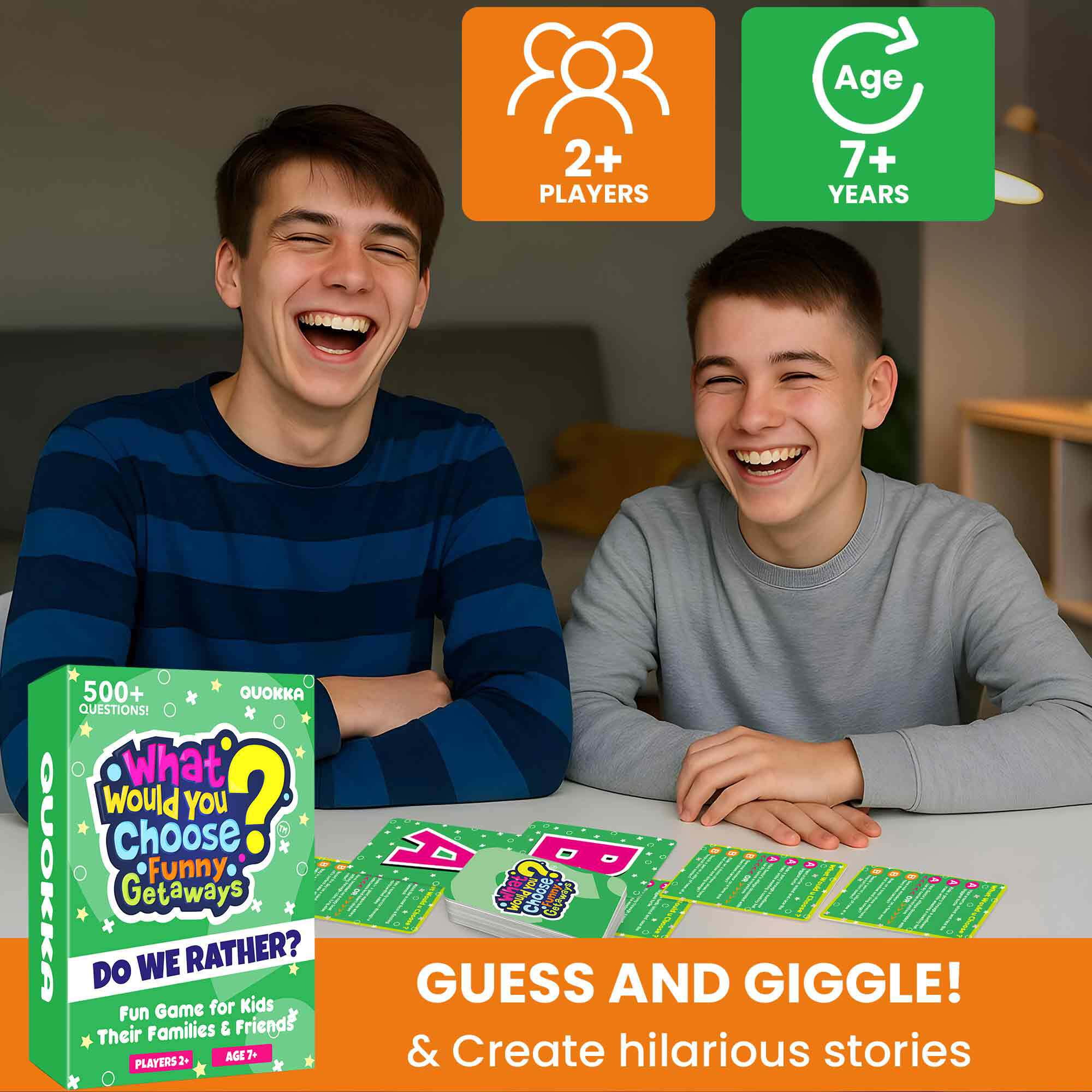 Quokka Card Game for Kids and Adults - What Would You Choose Challenge Funny Getaways Party Game - Hilarious Travel & Vacation Scenarios