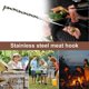 thumbnail image 4 of Volteador de alimentos para barbacoa, volteador de alimentos y gancho para carne, ganchos giratorios de hierro para barbacoa, volteador de alimentos de alta resistencia, volteador de alimentos en fo, 4 of 5