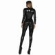 thumbnail image 4 of Shiny Patent Leather High Neck Bodysuit with Cutout Detail and Lace-Up Zipper Design for Women Slim Fit Catsuit Outfit, 4 of 4