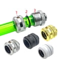 thumbnail image 2 of fastboy 12Pcs Computer Water Cooling Pipe Adapter Sealed Solid Color Replacement Nonslip 5mm Thread Connector Accessories Gold, 2 of 6