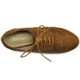 thumbnail image 6 of Ollio Women's Shoes Faux Suede Classic Wingtips Lace Up Dress Low Flats Heels Oxfords F115, 6 of 6