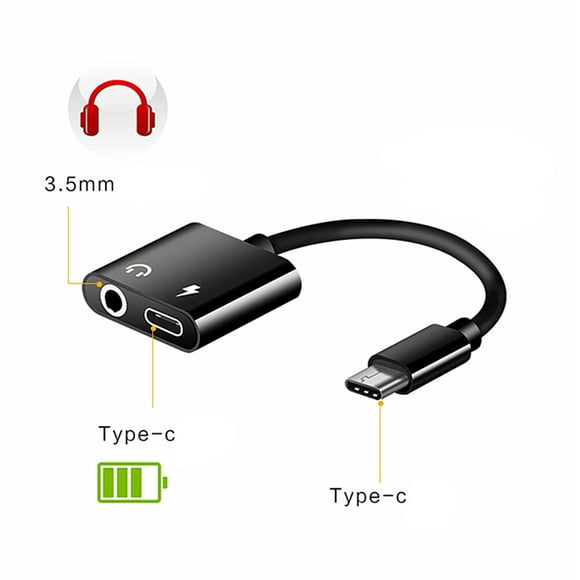 STRANDCHIC To Audio Adapter Usb C Headphone Mic Converter Portable Aux Dongle For Essential Phone And More Black