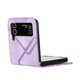 thumbnail image 4 of Funda de cuero con estampado de líneas para Samsung Galaxy Z Flip4, 4 of 4