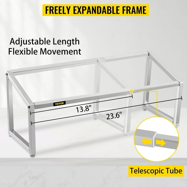 VEVOR Especiero extensible, 13.8"-23.6" ajustable, estante organizador de acero