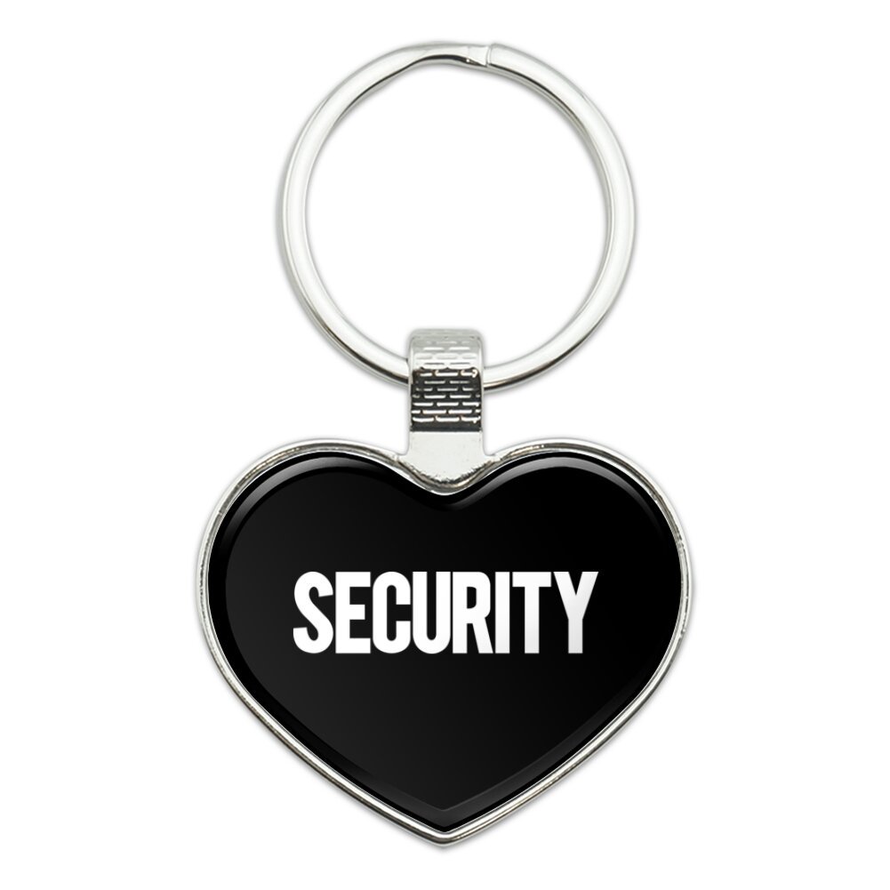 Security Keychain Heart Love Metal Key Chain Ring