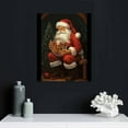 thumbnail image 4 of Christmas Art - Santa Claus with Nativity Scene Snowglobe, Vibrant Christmas Canvas Wall Art, Artist Grade Canvas Perfect Decor for Religious Homes, 4 of 4