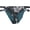 Black - blossomprint, variant on Womens Chloe Side Strap Bikini Swim Bottom, Blue, Medium