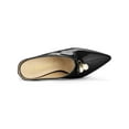 thumbnail image 4 of BLISSFUL STEP Women's Pearl Bow Block Heel Slides Mules Black 7, 4 of 8
