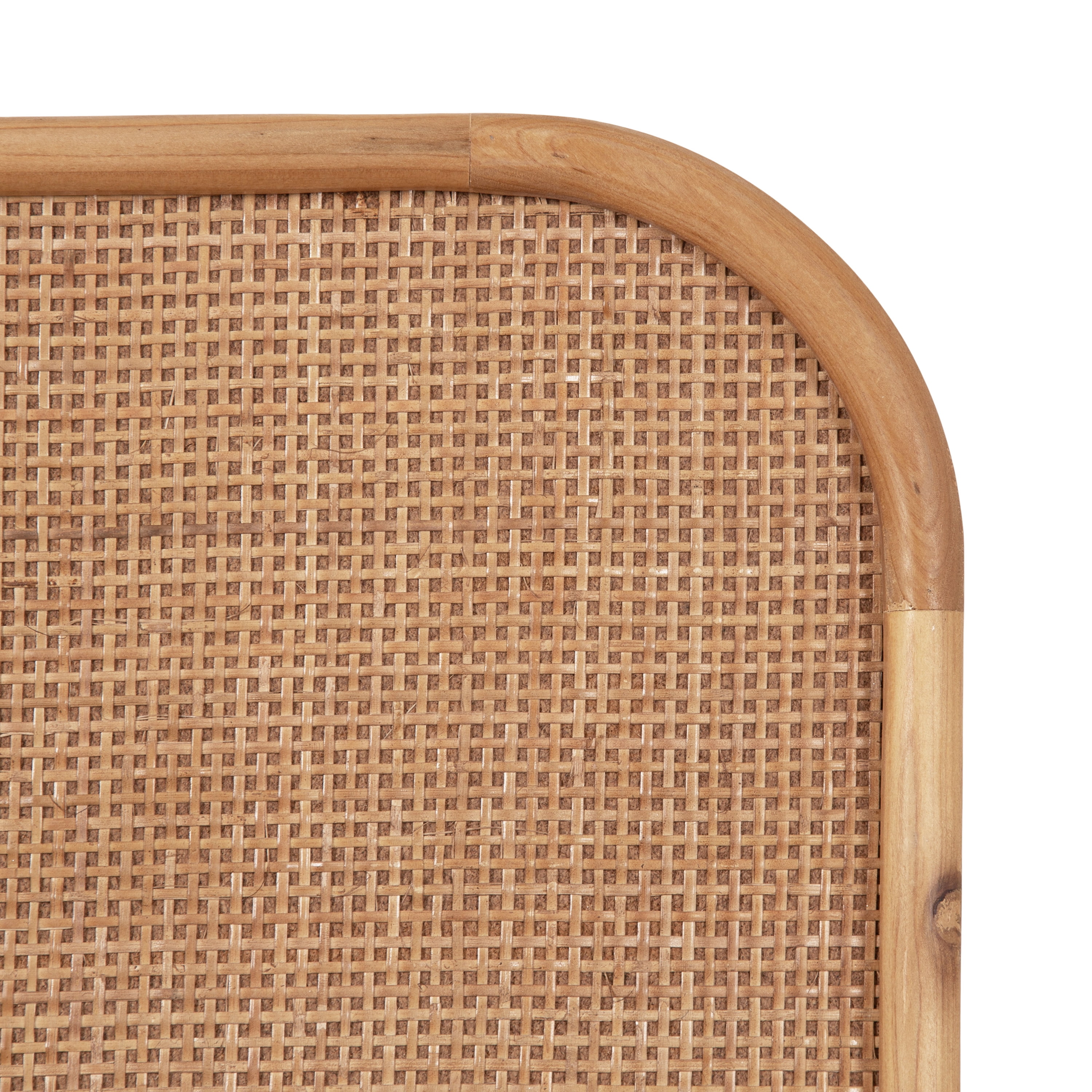 Kate and Laurel Planche Modern Rattan Wall Pinboard, 20 x 26, Natural Wood, Boho Rounded Rectangle Wall Organizer for Use as Cork Board, Vision Board, or Bulletin Board