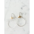 thumbnail image 3 of Small Featherweight Hoop Earring in Silver with Gold Wrap, 3 of 5