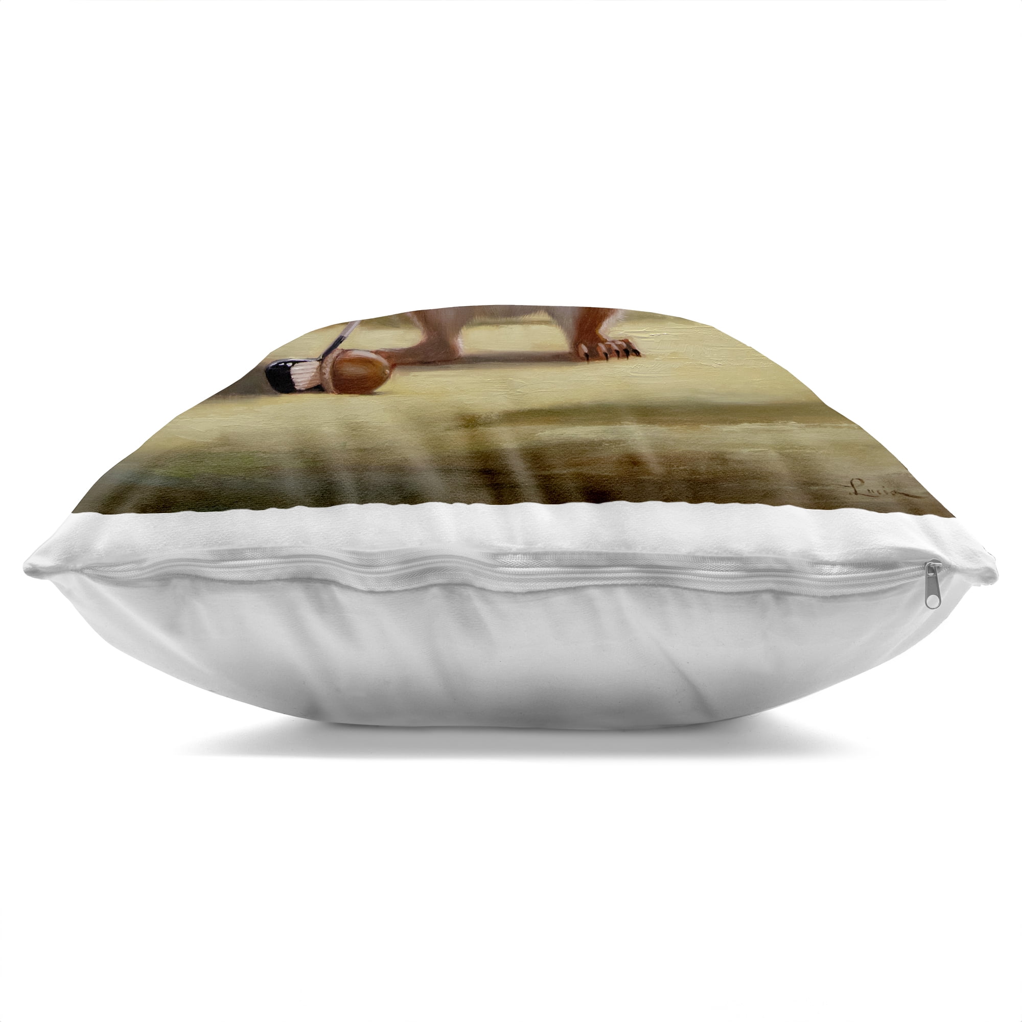 Stupell Industries Golf Nut Squirrel Decorative Printed Throw Pillow, design by Lucia Heffernan, 18 x 7 x 18